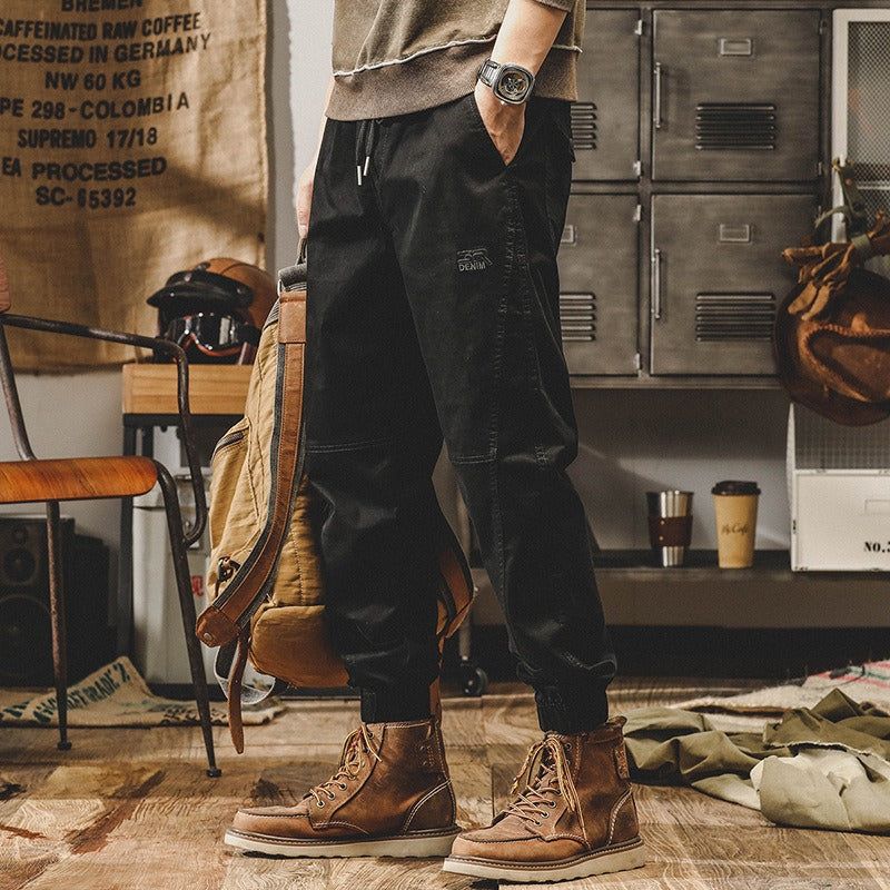 American Heavyweight Retro Work Suit Pants for Men's Autumn Loose Straight Tube Large Men's Casual Pants - KAISERINC