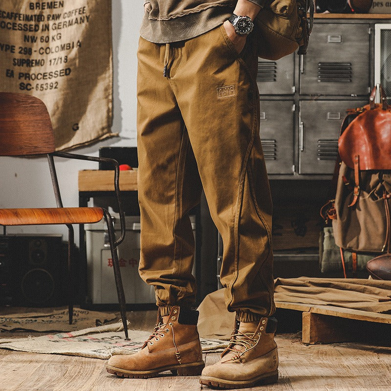 American heavy weight retro work pants men's autumn and winter loose fitting oversized men's casual pants autumn trendy brand - KAISERINC