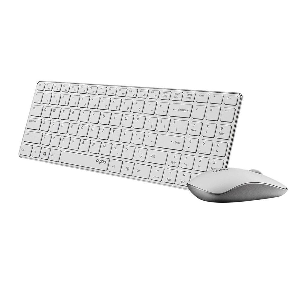 Rapoo 9300P Ultra Thin Metal Optical Wireless Keyboard and Mouse Combos for PC Laptop Gaming Home Keyboard - KAISERINC