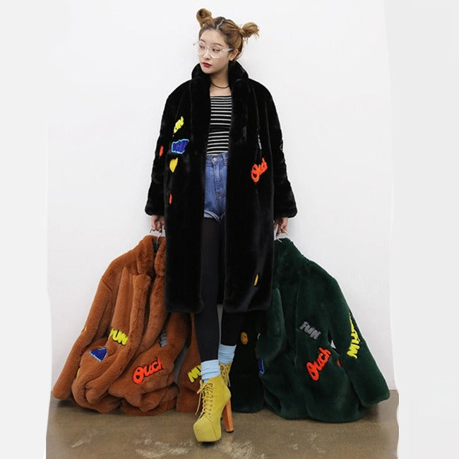 Faux Fur Coat Women Long Sleeve Thick Warm Teddy Coat - KAISERINC