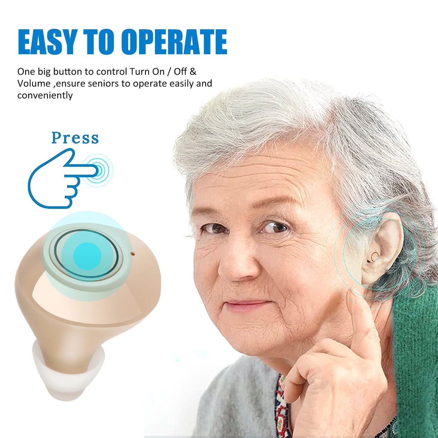New A39 Skin Color To The Ear Charging Old Man That Sound Collector Hearing Aid Earphone Hearing Aid - KAISERINC