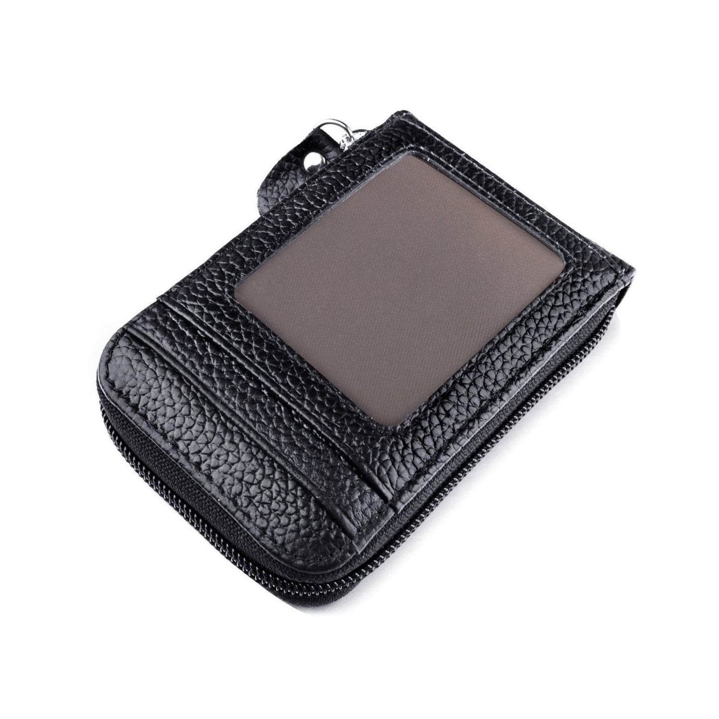 Men's Wallet Genuine PU Leather Credit Card Holder RFID Blocking Zipper Pocket Men bag Multi-card zipper - KAISERINC