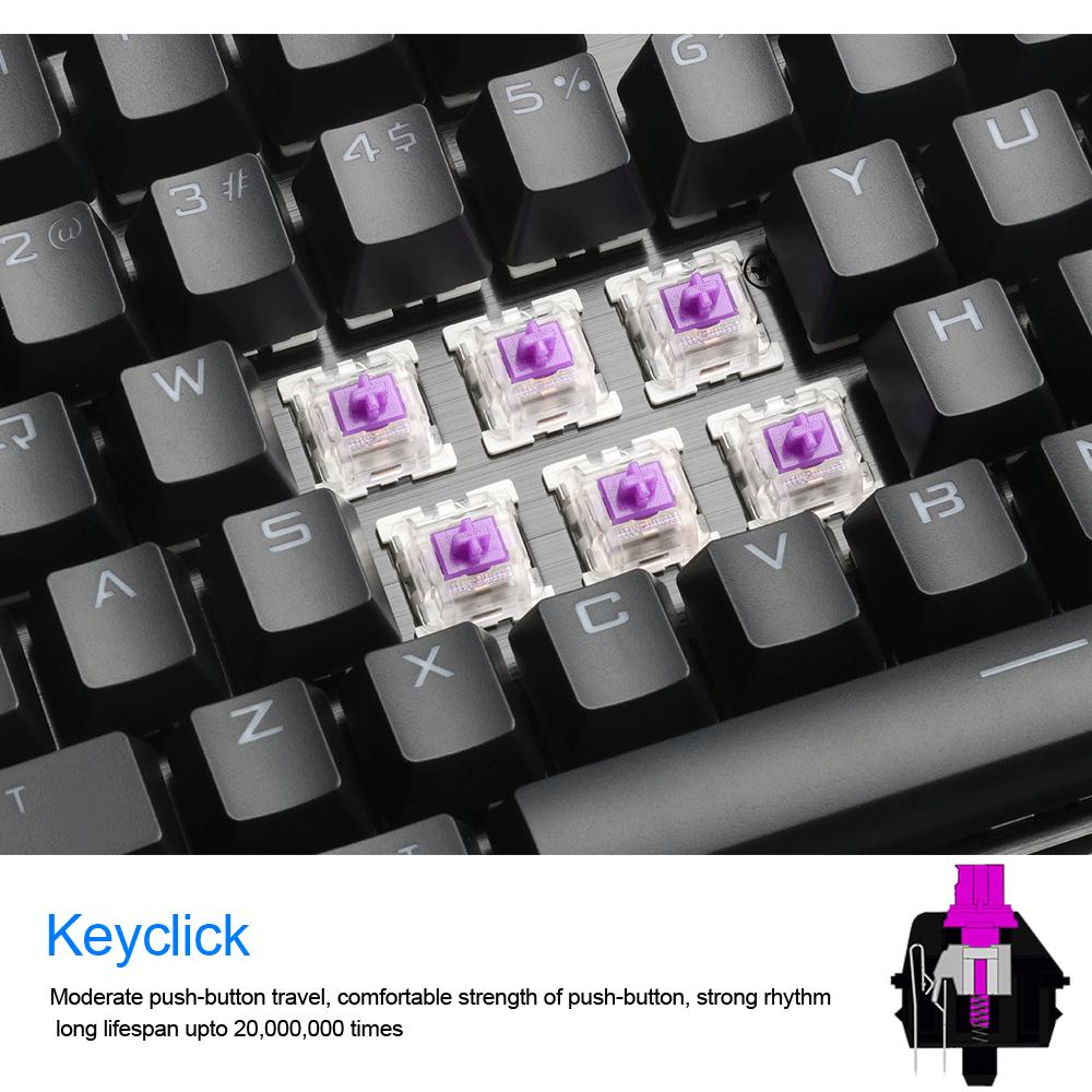 Redragon Professional Gaming mechanical keyboard full color LED backlit keys Metal housing 104 keys USB wired PC Computer - KAISERINC