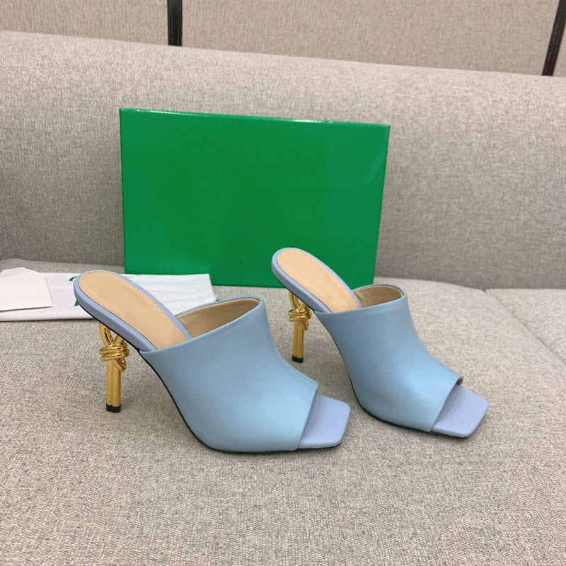 Multiple Colors Peep Toe Strange Style Designer Party dress High Heeled Slippers - KAISERINC