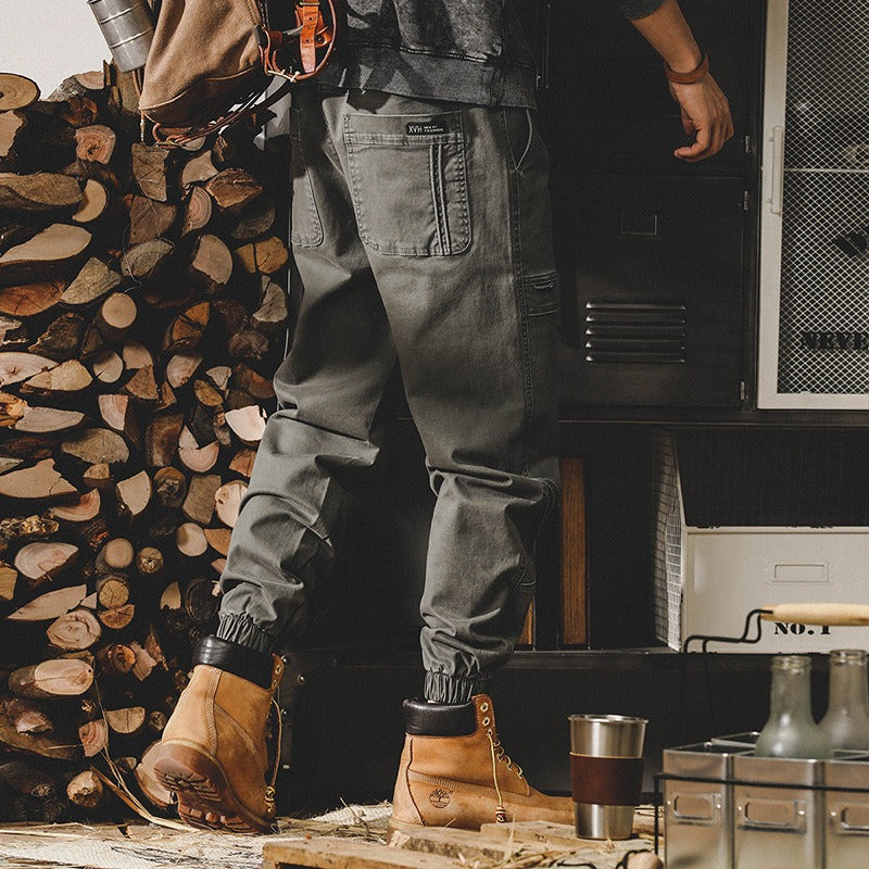 American Heavyweight Autumn Pants Men's Loose Straight Leg Men's Casual Pants Autumn and Winter Skinny overalls - KAISERINC
