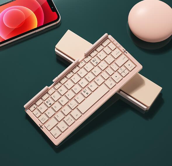 Mini Folding Keyboard Wireless Bluetooth-compatible Keyboard Foldable Keypad For Laptop Windows Android Tablet ipad Phone - KAISERINC