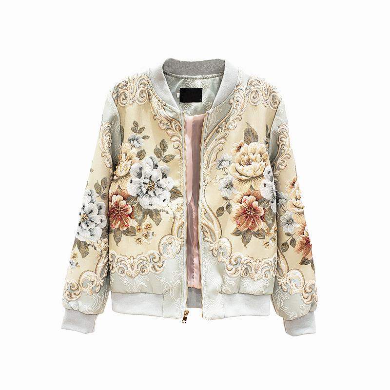 Designer Custom Made Autumn Winter Outwear Jackets Women's Vintage Gold Line Jacquard Beading luxury Tops Coat Jackets - KAISERINC