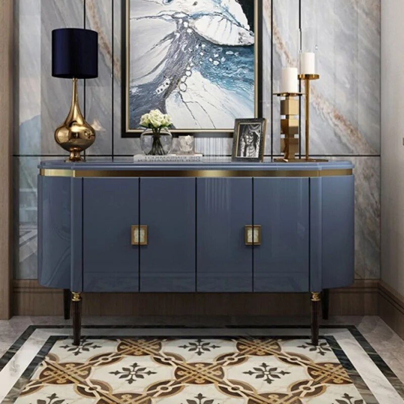 Simple modern light luxury solid wood cabinet dining cabinet American style  neoclassical shoe cabinet furniture living room