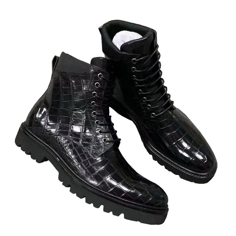 Men's Casual Versatile High Top Shoes Leather Genuine Luxury Brand Designers Bottom Trend Sapatillas Hombre Men Sneakers 2022