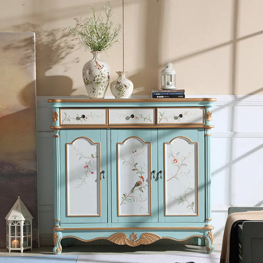 Shoe cabinet large capacity four door hall cabinet partition three door porch cabinet multifunctional furniture living room