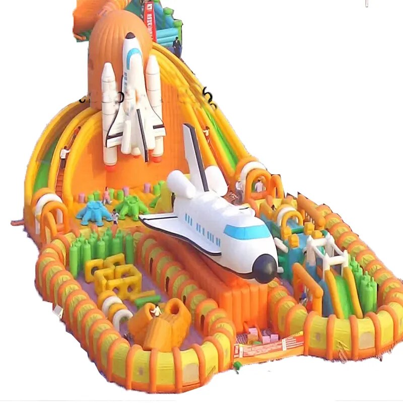 Giant Inflatable Obstacle Course Games Inflatable Fun City With Trampoline Inflatable Slide And Bounce House Outdoor Playground