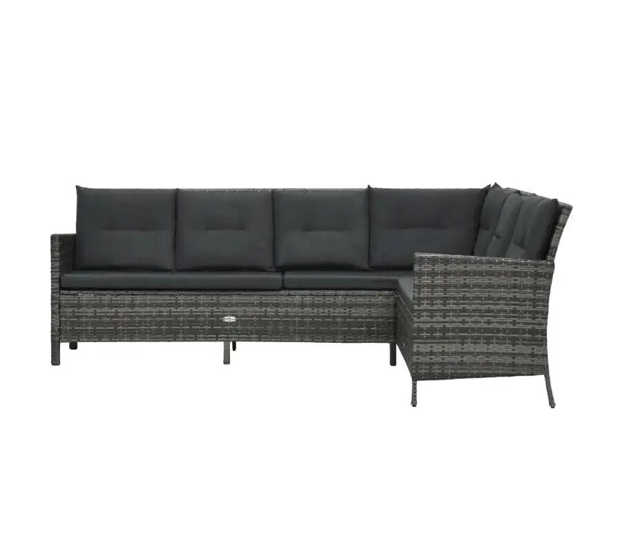 4 Piece Rattan Garden Furniture Sofa Set Brown Sofa Wicker Weave 9 Seater Patio Conservatory Luxury Grey only ship to UK