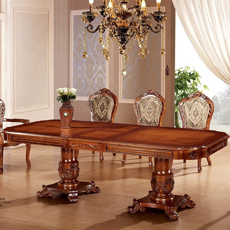 Custom-made Stretched Western-style Long Table European-style Long Dining Table European and American Table for 10-20 People