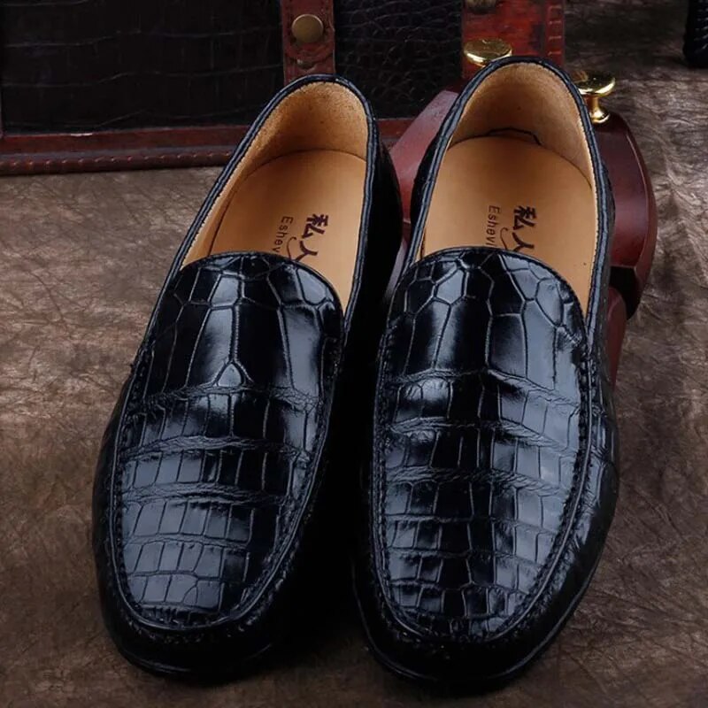 ourui crocodile leather men doug shoes  male  Genuine  crocodile leather  wear-resisting  non-slip  Single shoes  Men's shoes
