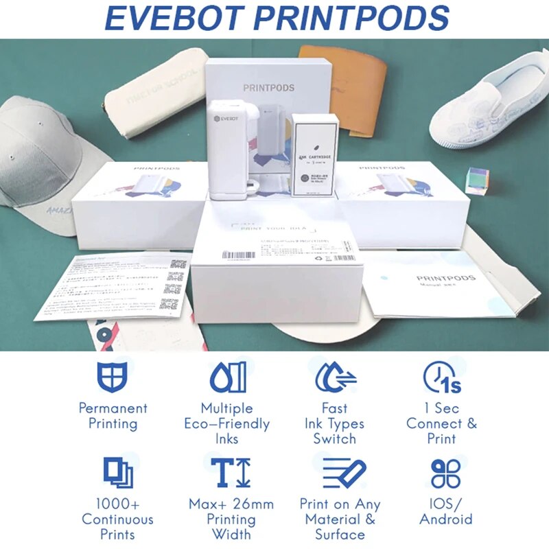 In STOCK Inkjet Printer Mobile Color Mini Handheld Printer Portable Wifi Printers PrinCube Handheld Inkjet
