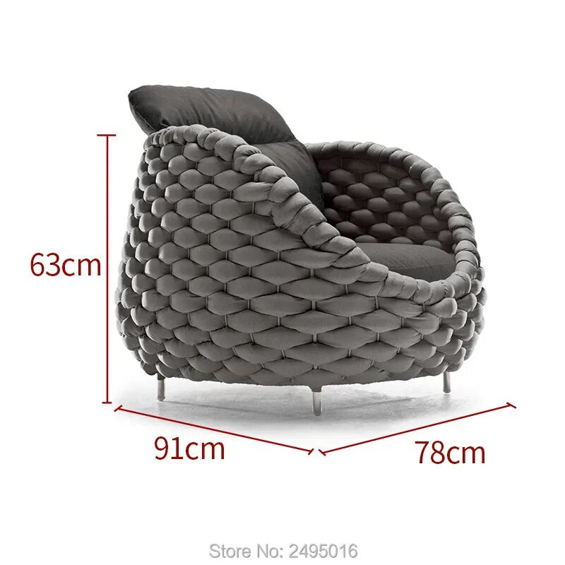 2pcs / set outdoor sofa with coffee table and cushions indoor furniture patio aluminum coffee set hemp rope new design good sell