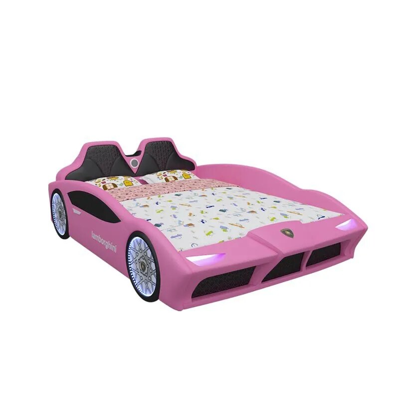 Children's Bed Boy Single Bed 1.5 Small Bed Solid Wood Cartoon Sports Car Bed Boy Teenagers Children Furniture