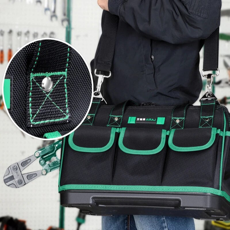 AIRAJ Multifunctional Tool Bag Large Capacity Oxford Canvas Waterproof Bag Wear-Resistant Tool Repair Storage Electrician Bag
