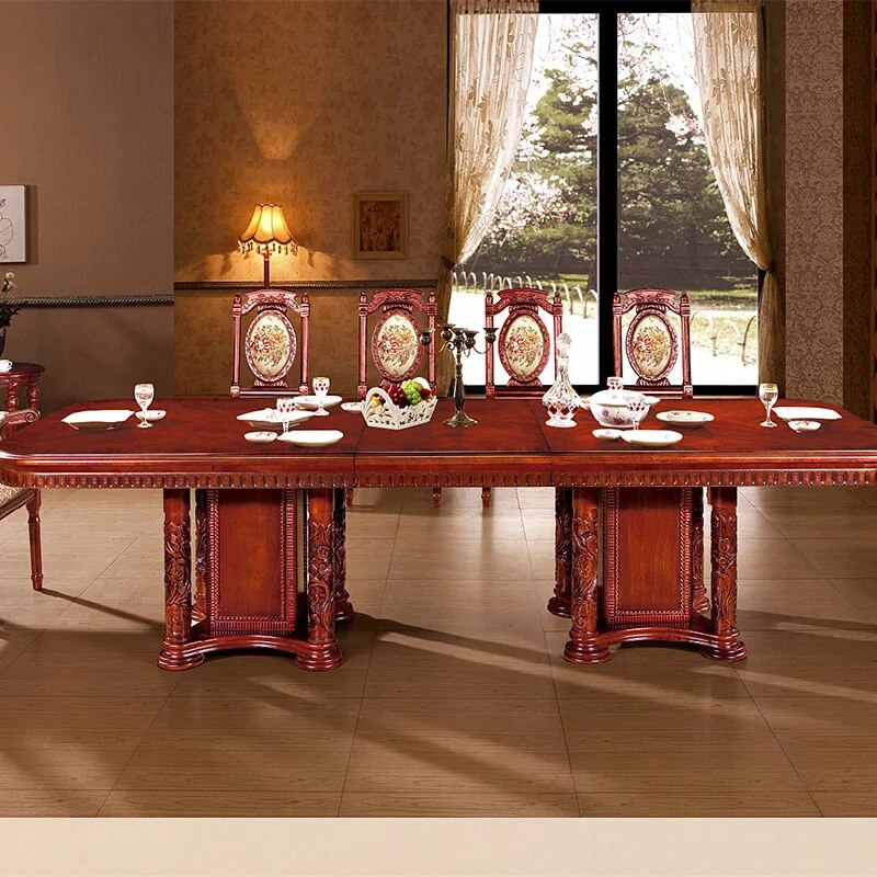 Custom-made Stretched Western-style Long Table European-style Long Dining Table European and American Table for 10-20 People