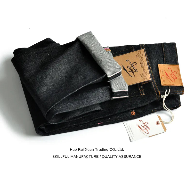 SAUCE ORIGIN 916-PI Men Jeans Pants Straight Fit Denim Jeans for Men Selvedge Denim American Cotton Men Designer Jeans for Men
