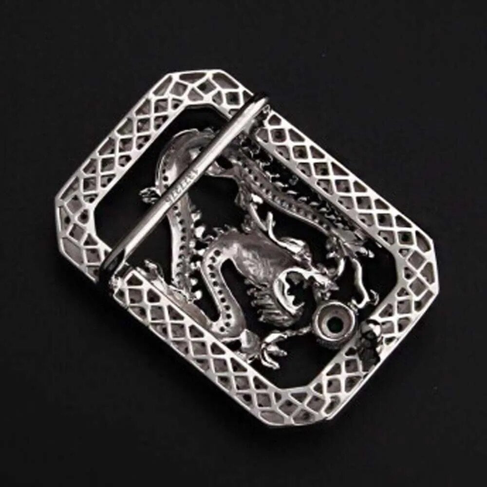 menggeka crocodile skin  Belt  male  S925 Pure silver buckle  Smooth buckle Belly Chinese Zodiac male belt  men crocodile belt