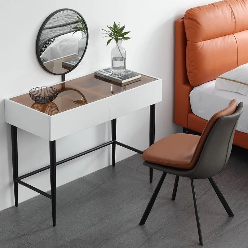 Italian light luxury dresser modern minimalist bedroom window net red dresser small dressing table Bedroom Furniture