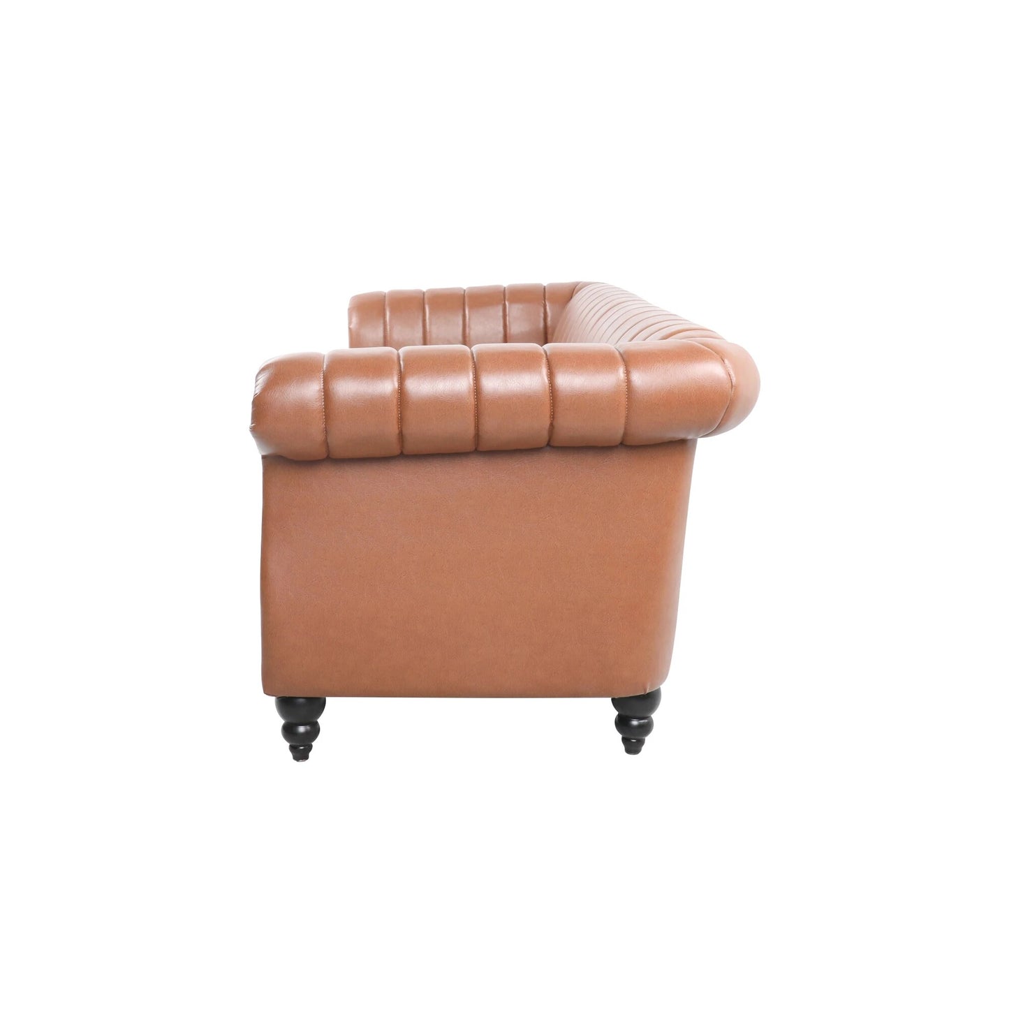 Rolled Arm Faux leather Chesterfield Sofa Household Modern Living Room Sofa  living room furniture