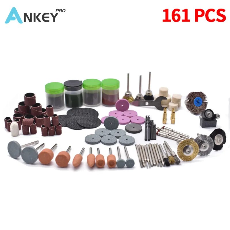 262pcs Electric Mini Drill Bit Kit Abrasive Rotary Tool Accessories Diamond Cutting Discs Sanding Grinding Set for Dremel