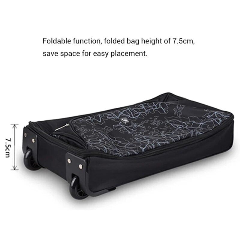 OIWAS Foldable Luggage Bag Travel Duffle Trolley bag Rolling Suitcase Women Men Travel Bags With Wheel Carry-On Bag Good Quality