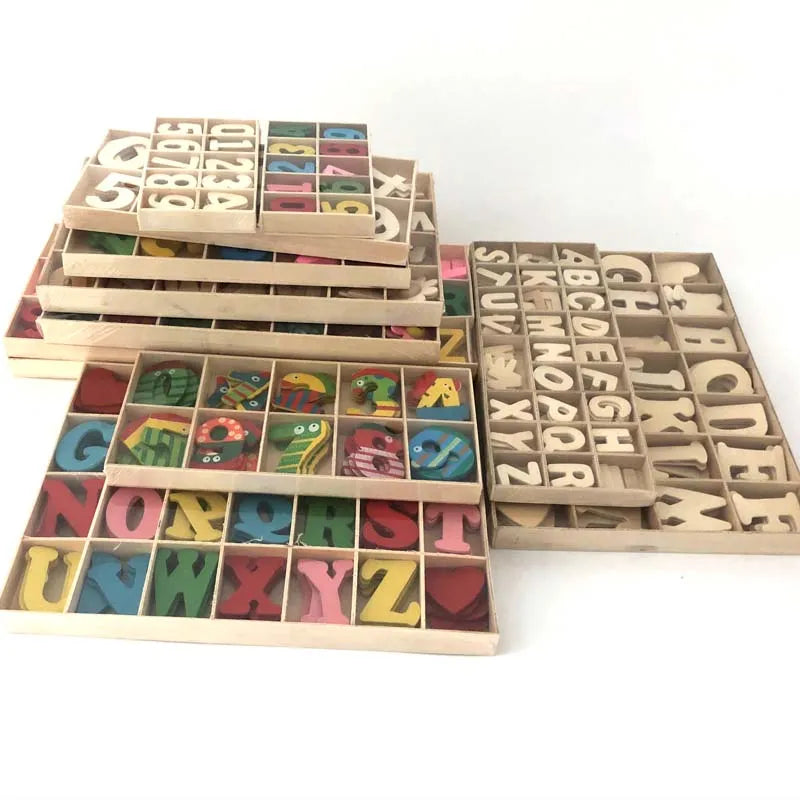 English Letter/number Set Wood Scrapbooking Alphabet Party Home Decoration for Patchwork DIY craft mt2568