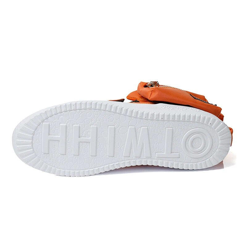 Fashion Men Sneakers Lovers Comfortable Board Shoes Casual Women Army Green Breathable Walking Student Shoes Litte Pocket Decora