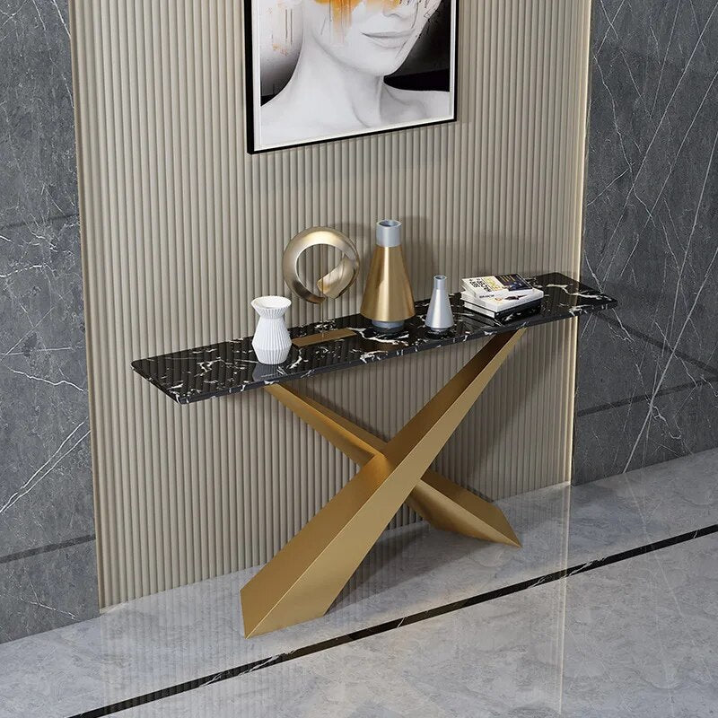 Table Post-Modern Marble Hallway table Marble table Metal Furniture Light Luxury Porch modern cabinet