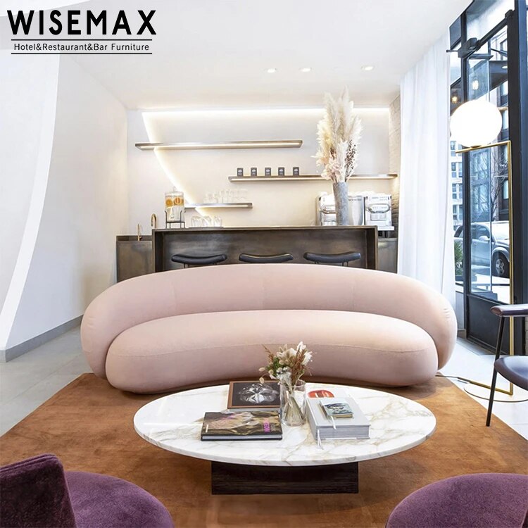 New Design Curved Sofa Crescent Shaped Sofa Designs For Living Room Furniture