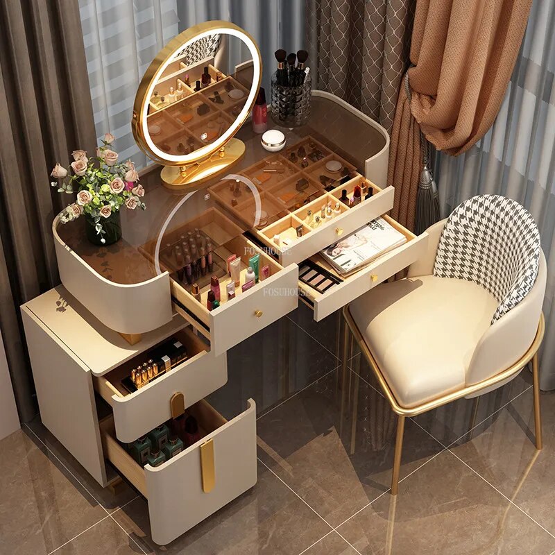 FOSUHOUSE Designer Home Dressers Bedroom Furniture Vanity Luxury Dressing Table Nordic Living Room Storage Side Cabinet