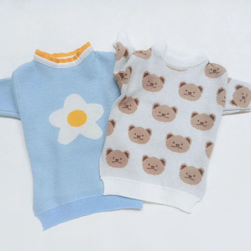 Fashion Dog Clothes Bear Print Dog Sweater Puppy Pet Clothing For Small Medium Dogs Costume Chihuahua Pet Clothes Ropa Perro Pug