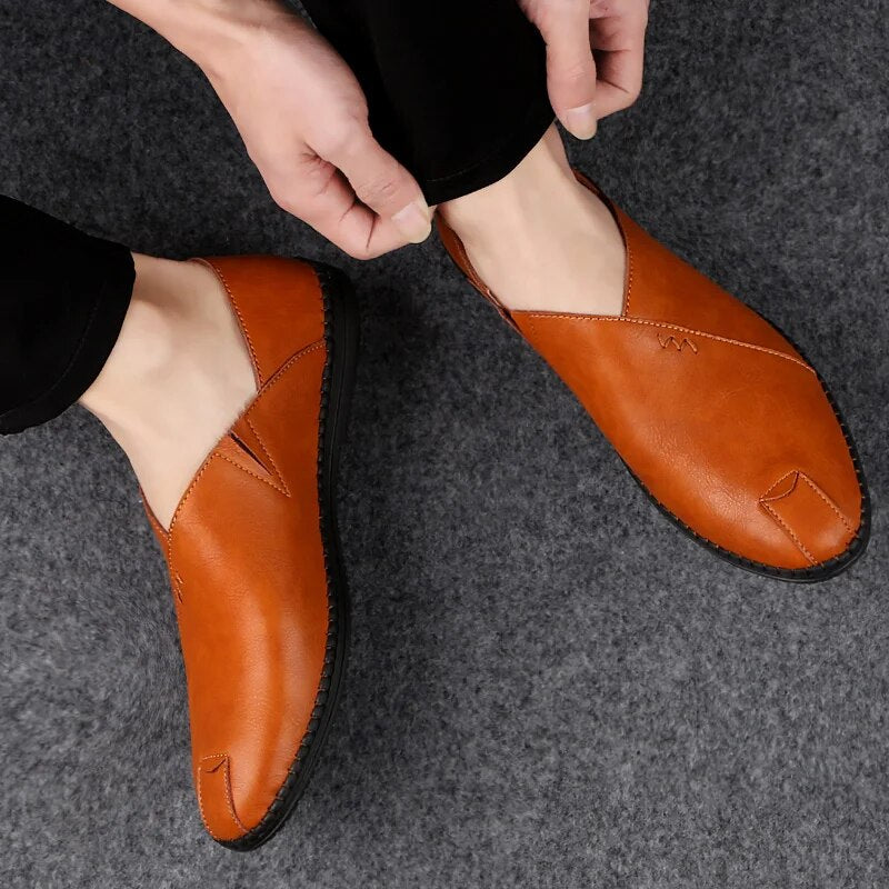 Summer men's business shoes men's English wedding casual shoes breathable thin fashion men's shoes simple Joker leather shoes