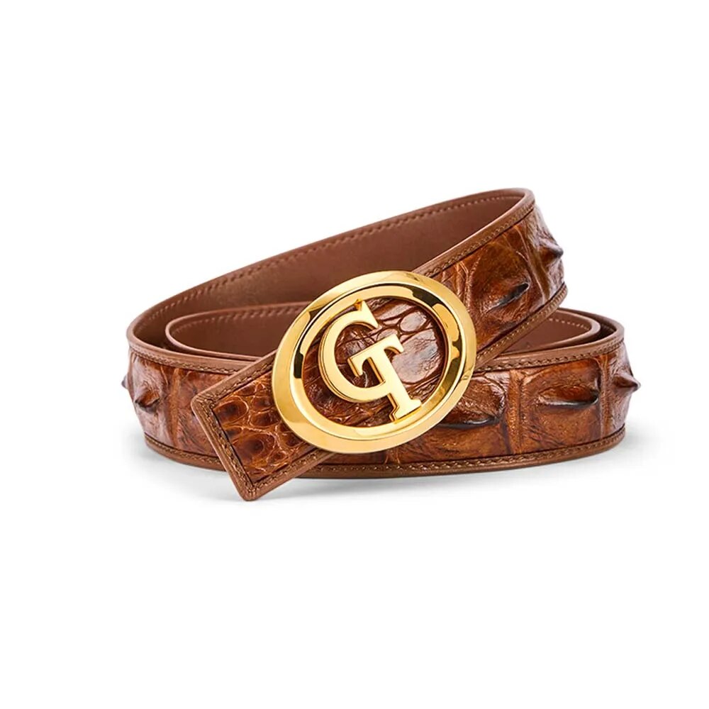 gete Big bone  Bay crocodile Belt  male estuarine crocodile leather Smooth buckle  trend  business affairs  high-grade male belt