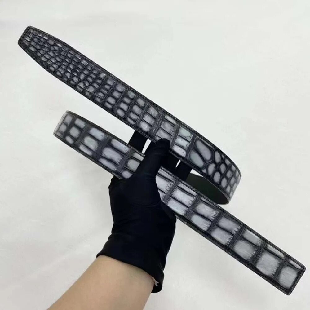 yingshang new crocodile leather belt nile crocodile leather leather belt for male fashion style
