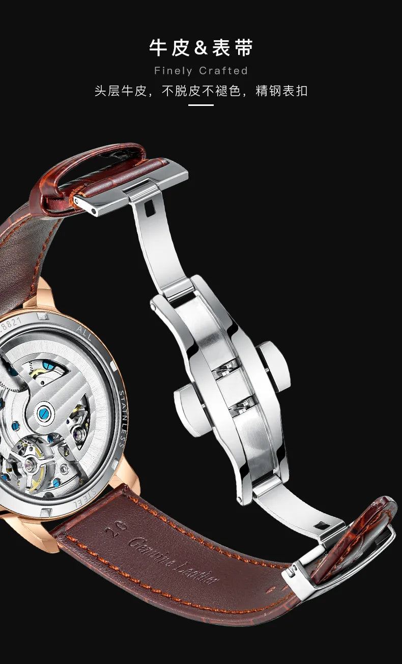 AILANG AAA Quality Watch Expensive Double Tourbillon Switzerland Watches Top Luxury Brand Men's Automatic Mechanical Watch Men