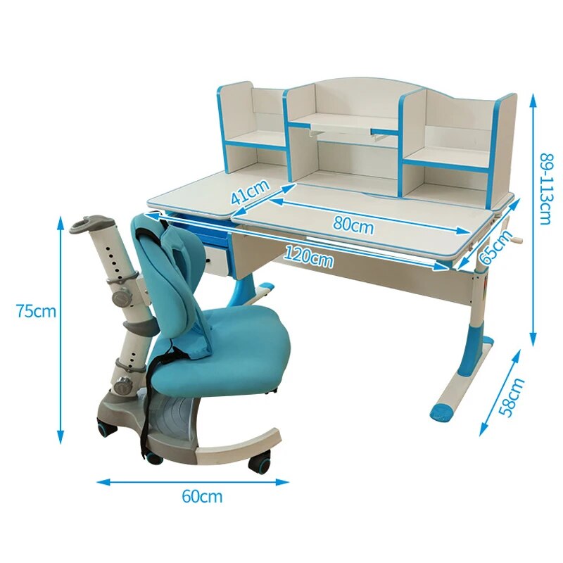 Children Kids Study Desk Writing Table Suit Homework Furniture Rise Fall Chairs Primary School Students Desk And Chair Suit