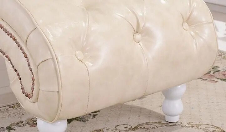 Faux Leather Tufted Chaise Lounge Chair Modern Upholstered Couch for Bedroom Living Room Furniture Chesterfield Lounger Daybed