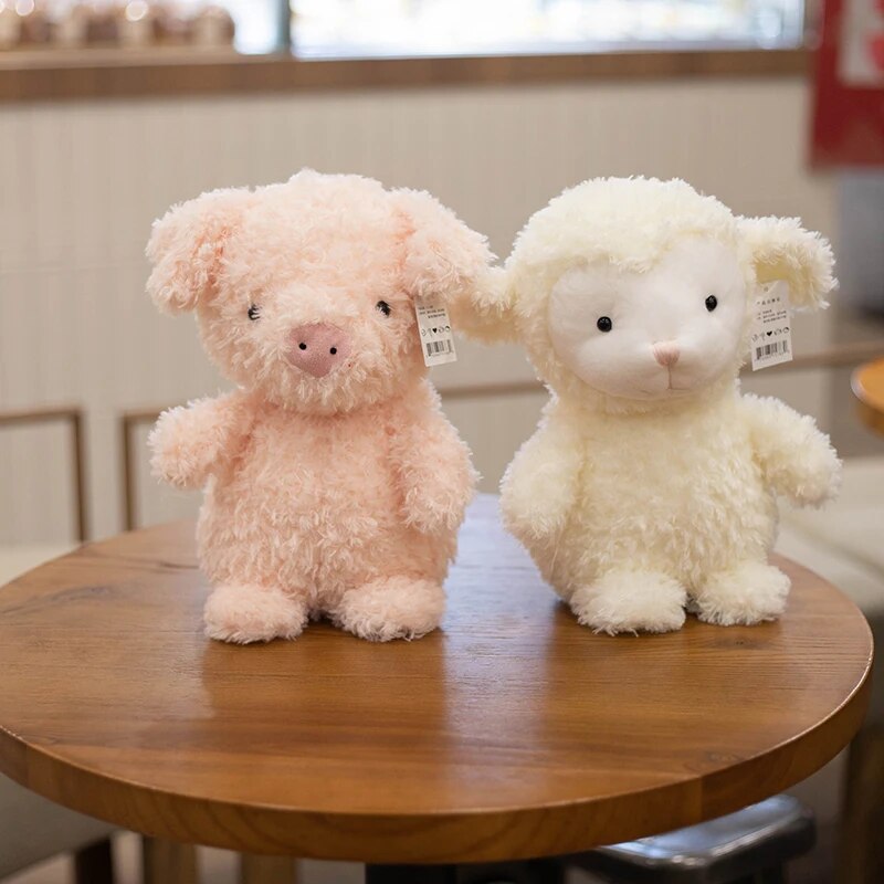 20/30cm Simulation Cute Sheep Owl Rabbit Chick Pink Pig Plush Toys for Children Baby Soft Doll Stuffed Animal Toy Kids Gift
