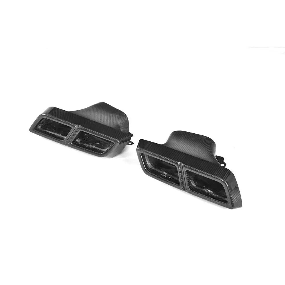 Dry Carbon Fiber Universal End Exhaust Tips Muffler For Mercedes-Benz All Cars W176 W204 W203 W205 W246 GLE C63 C43 AMG Exhaust