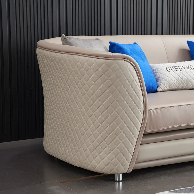 Full-Grain Leather Leather Sofa 123 sofas for living room  modern furniture  sofa
