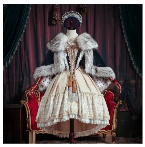 Gorgeous royal court Short Version Full Set In Stock Elizabeth Coronation Dress OP lolita dress cosplay costume