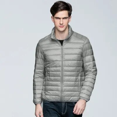 New Autumn Winter Man 90% Duck Down Jacket Ultra Light Thin S-3XL Spring Jackets Men Stand Collar Outerwear Coat - KAISERINC