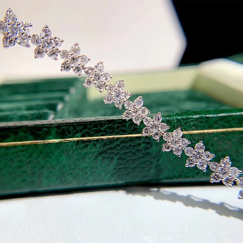 Real 18K gold Bracelet natura 4 ct diamonds Bracelet B-RA005