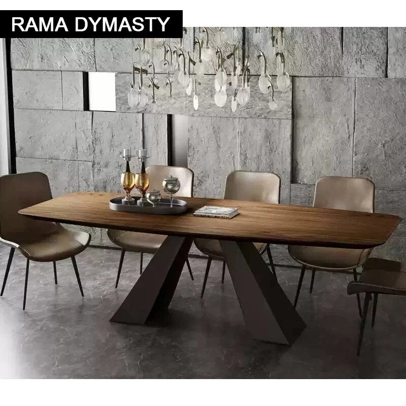Rama Dymasty Nordic Dining Room Set Home Furniture modern marble dining table rectangle table