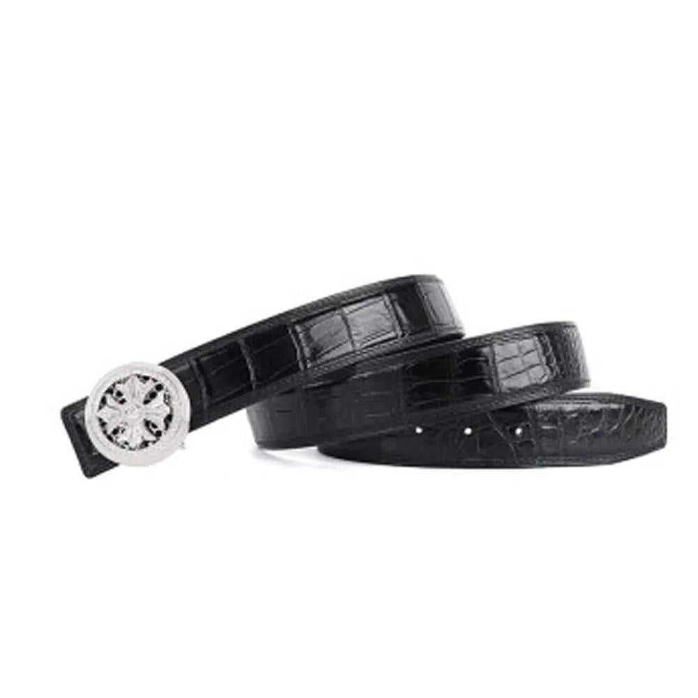 menggeka buckle  rotate men crocodile leather male  belt  male  crocodile skin  belt  male