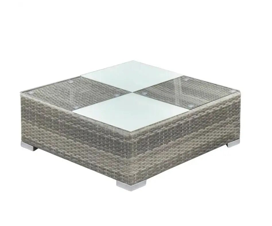 8 pcs Outdoor Rattan Sofa Garden Lounge Set with Cushions Poly Rattan Grey for Outdoor Furniture only ship to uk